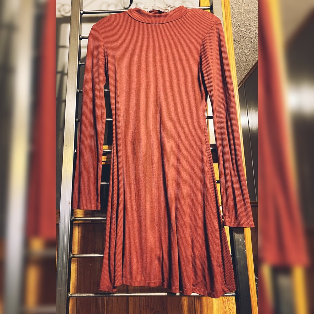 Brown mini dress